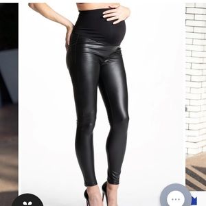 Preggo Leggings Mamacita Faux Leather Maternity